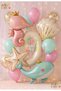 Mermaid Concept Balloon Set 9 Years Old - 15 Piece Extra Large Size Retro Balloon Sea Horse and Whale Foil Balloon Set Birthday Party Decoration Set