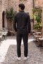 Men's Black Linen Cotton Shirt and Pants Set - Relaxed Fit Two-Piece Set Summer Shirt Collar - 2