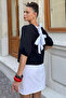 Women's Back Tie Detailed Blouse with Elastic Sleeves - 3