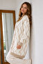 Patterned Beard Cardigan N3323 Stone Color - 2