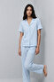 Standard Size Elasticated Blue Pajama Set - 2