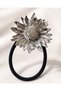 Silver Color Metal Tire Buckle with Flower Figure - 2