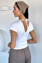 Women's V-Neck Side Gathered Blouse - 4