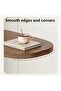 Taimi End Table, Wood and Metal, C-Shaped, Space-Saving, Multifunctional, Easy-Clean, Multifunctional, B - 4