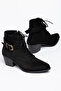 Women's Western Cowboy Lace-Up Buckle Zipper Thick Heeled Boots - 2