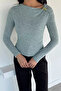 Women's Blouse with Shoulder Accessories - 3