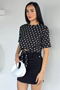 Women's Polka Dot Tie-Back Blouse - 2