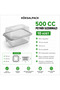 10 Pcs 500 Cc Cheese Leak-Proof Clear Pet Food Container with Lid Takeaway Storage Container