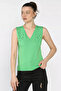 Women's V-Neck Zero Sleeve Knitwear Blouse (Available in S, M, L) - 2