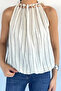Gülseli Collar Beaded Detailed Striped Blouse - 3