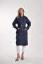 Women's Denim Trench Coat with Snap Detail - 3