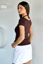 Women's Neck Tie Lace Blouse - 4