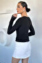 Women's V-Neck Lace Detailed Lycra Blouse - 4