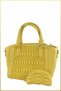 Loca Women's Wallet Hand and Shoulder Bag with Keychain Accessory - Yellow - 2