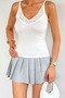 Women's V-Neck Strappy Blouse with Lace Detail - 2