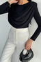 Women's Shawl Collar Lycra Blouse - 3