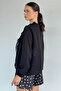 Women's High Neck Ruffled Volan Blouse - 4
