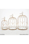 Set of 3 Gold Crystal Stone Decorative Cages with Mirrored Base, Candy Bowl, Turkish Delight Bowl, Treat Container