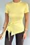 Women's Buckle Side Tie Blouse - 3
