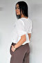 Women's V-Neck Short Sleeve Blouse - 4