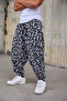 Men's Patterned Shalwar Trousers with Elastic Waist and Cuffs