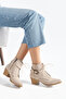 Women's Western Cowboy Lace-Up Buckle Zipper Thick Heeled Boots - 2