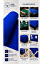 Cobalt Blue Velvet Textured Broadcloth Fabric 10 Meters - for Okey, Billiard, and Gaming Tables - 6