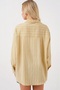 Women's Striped Oversize Shirt 1346 - Mink - 3