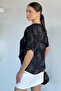 Women's Crop Athlete-Style Patterned Blouse - 4