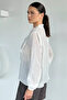Women's High Neck Ruffled Volan Blouse - 4