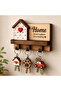🏠   Wooden Keychain Hanger |   House Figured Wall Decoration 🔑   Decorative Key Organizer |   Gift