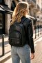 Faux Leather Multi-Compartment Backpack