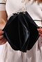 Relaxion-124 Two-Compartment Clinker Fabric Pencil Case School University Bag Black - 2