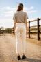 High Waist, Denim, Mom Fit Women's Jeans - Cream - 3