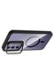 Galaxy S25 Plus Case with Camera Stand, Magsafe Compatible, Transparent Back, Silicone Cover - 3