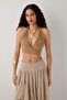 Soleo Asymmetrical Cut Layered Long Skirt Mink - 7