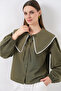 Women's Baby Collar Shirt 1496 - Khaki - 5