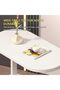 Taimi End Table, Wood and Metal, C-Shaped, Space-Saving, Multifunctional, Easy-Clean, Multifunctional, B - 5
