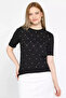 Self-Patterned Stoned Women's Blouse