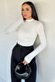 Women's Stand Collar Lycra Stone Embroidered Blouse - 2