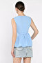 Double-Breasted Collar, Elastic Waist, Zero Sleeve Women's Blouse - 3