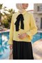 Women's Hijab Scarf Detailed Shirt Blouse – Stylish Blouse with Long Sleeves and Flounce Cuffs