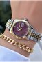 Original New Season Calendar Burgundy Dial Women's Wristwatch – |   Bracelet with Gift |   2 Years Warranty - 4