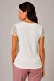 Women's Lace Collar Half Sleeve Sporty Stylish Curve Plus Size Viscose Blouse - 2