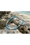 Turquoise and White Fimo Polymer Clay Necklace - 3