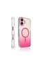 iPhone 16 Plus Case Color Gradient Magsafe Camera Raised Silicone Cover - 3