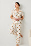 V-Neck Closure Elastic Waist Snow White Pajama Set - 2