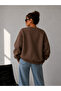 Unisex Halloween Themed Print Oversize Crew Neck Sweatshirt - 4