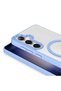 Galaxy S24 Plus Case Magsafe Transparent Back Face Camera Raised Silicone Marçev - 5