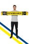 Unisex Yellow Navy Blue Woven Scarf - 3